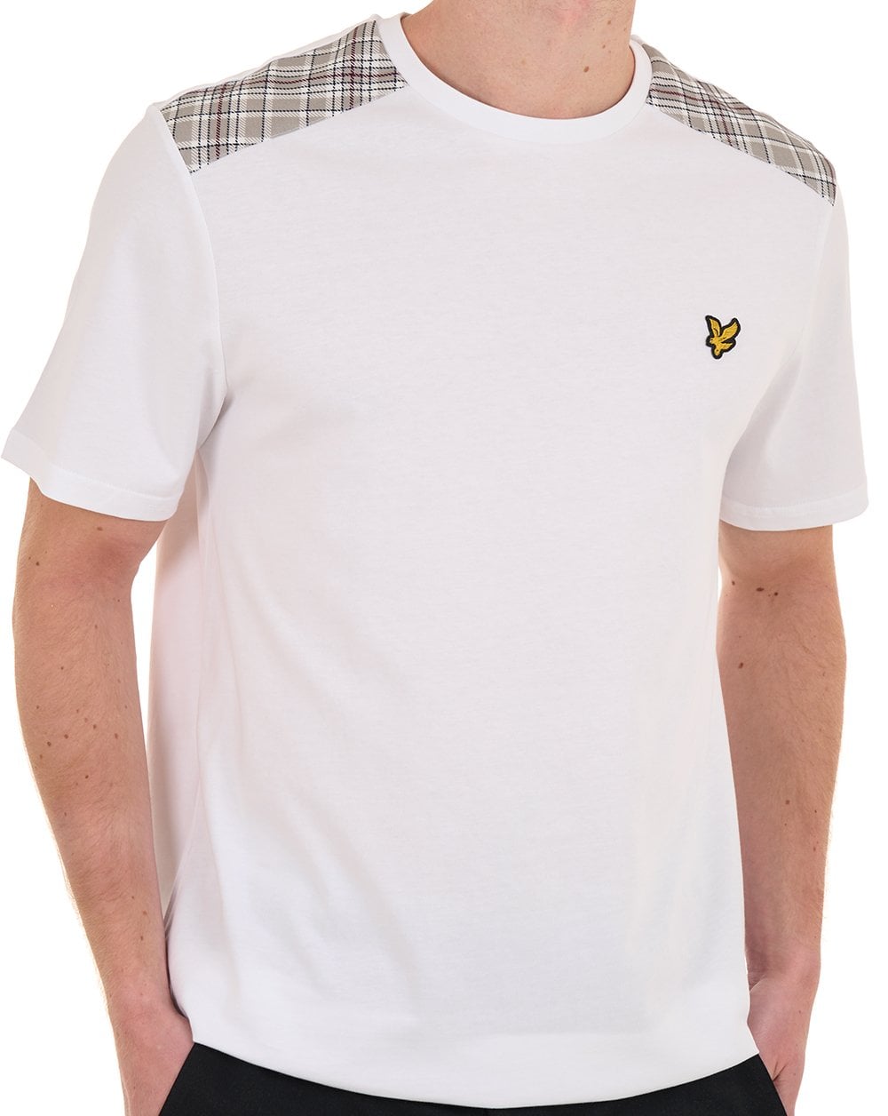 Lyle & Scott kariertes T-Shirt, weiß