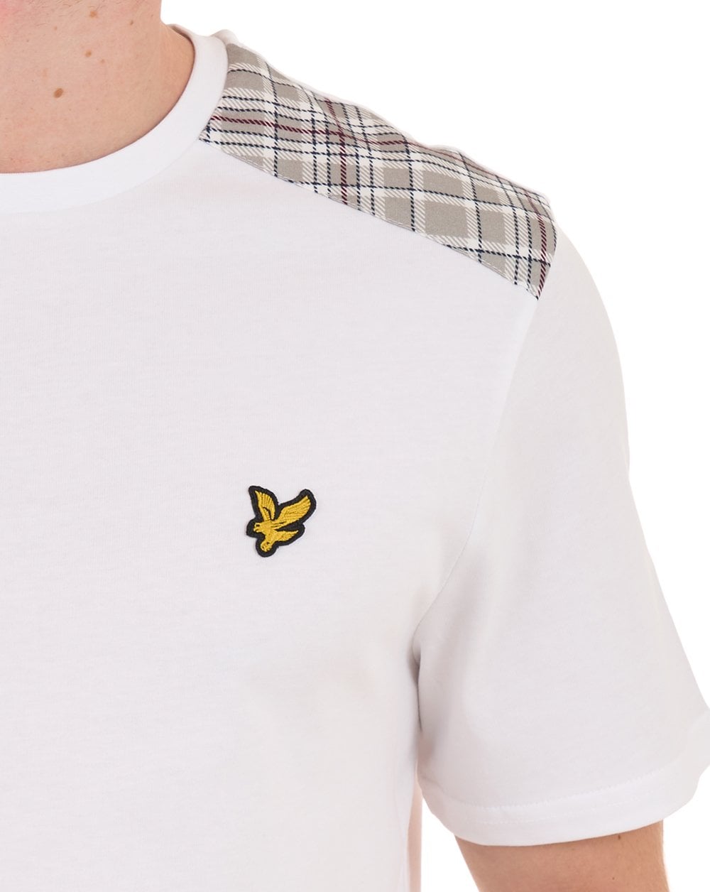 Lyle & Scott kariertes T-Shirt, weiß