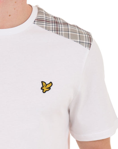 Lyle & Scott kariertes T-Shirt, weiß