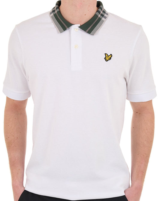 Lyle And Scott Lyle & Scott Poloshirt mit Tartankragen, Weiß