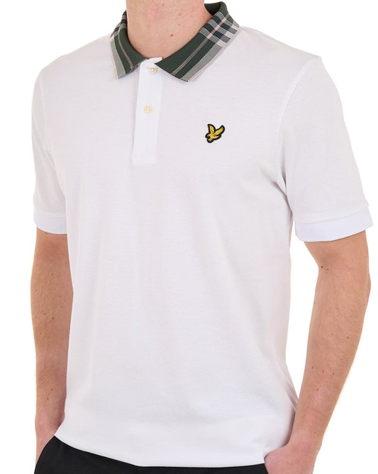 Lyle And Scott Lyle & Scott Poloshirt mit Tartankragen, Weiß