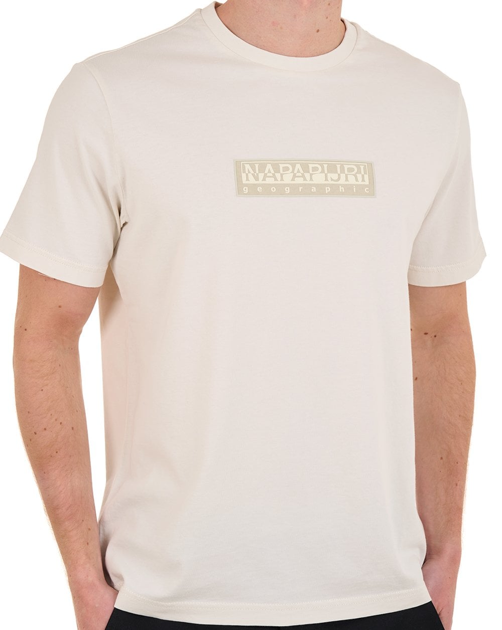 Napapijri Small Box Logo Tee White Whisper
