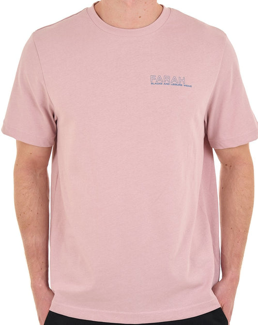 Farah Dante Grafik-T-Shirt, Dunkelrosa