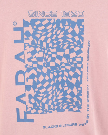 Farah Dante Grafik-T-Shirt, Dunkelrosa