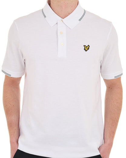Lyle & Scott Poloshirt mit feinen Spitzen, Weiß