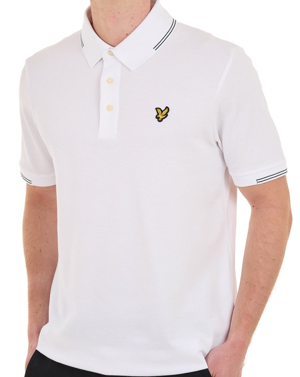 Lyle & Scott Fine Tipped Polo Shirt White