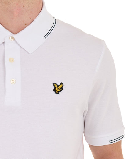Lyle & Scott Poloshirt mit feinen Spitzen, Weiß