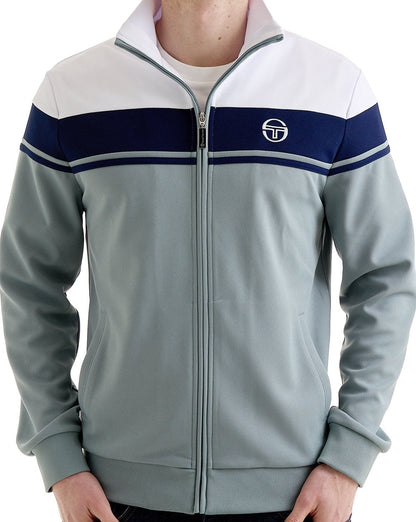 Sergio Tacchini Masters Trainingsjacke Weiß Blau-Grau