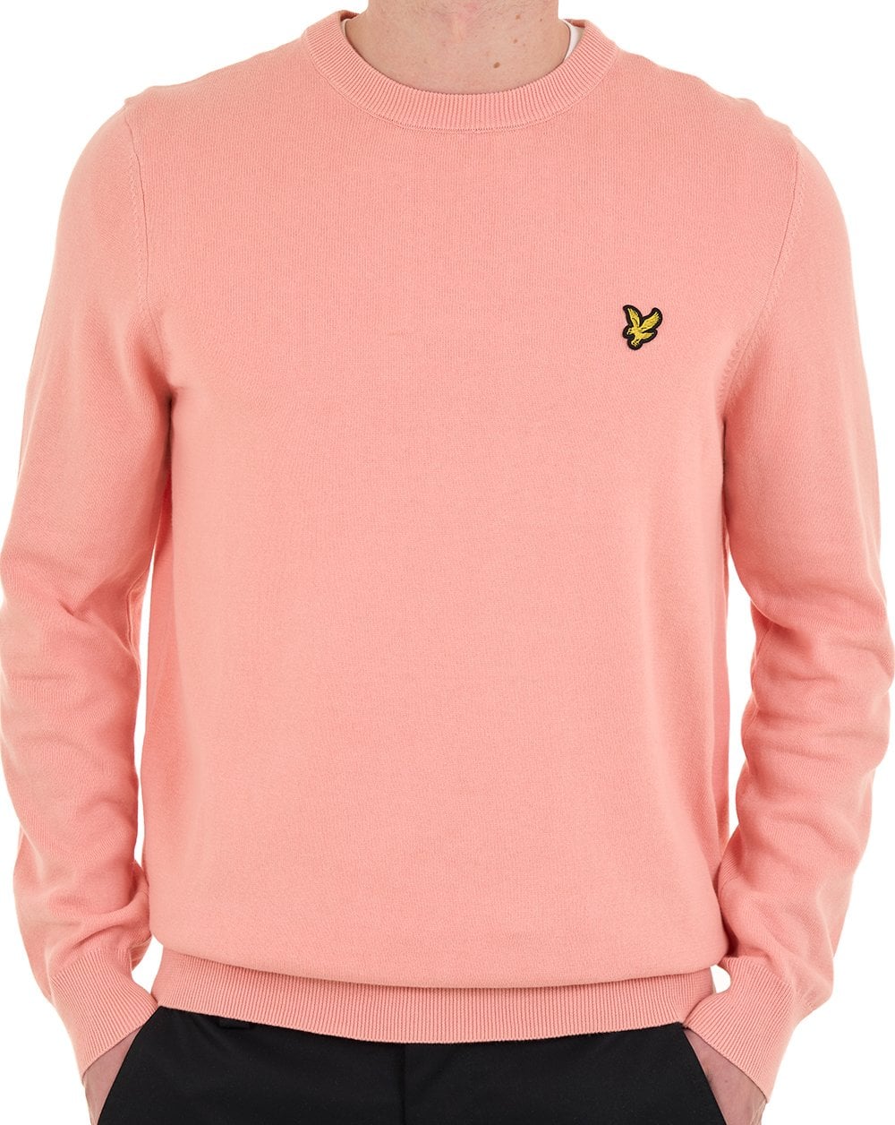 Lyle & Scott Baumwollpullover mit Rundhalsausschnitt, Rosa