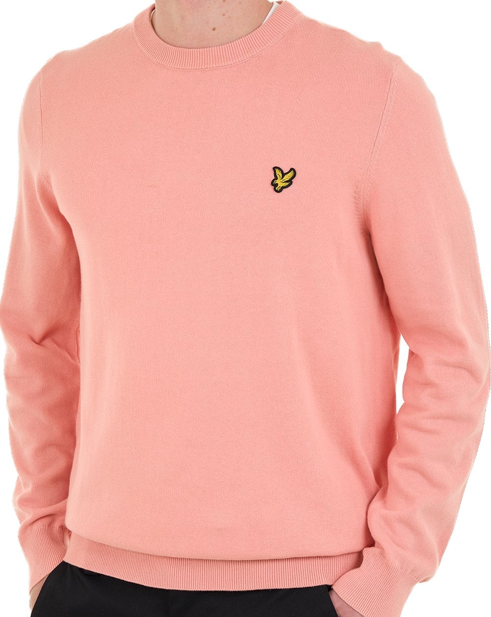 Lyle & Scott Baumwollpullover mit Rundhalsausschnitt, Rosa