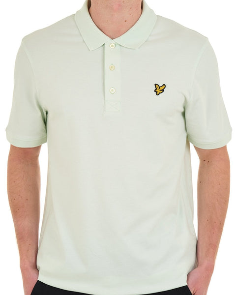Lyle & Scott Plain Polo Shirt Blue Ice