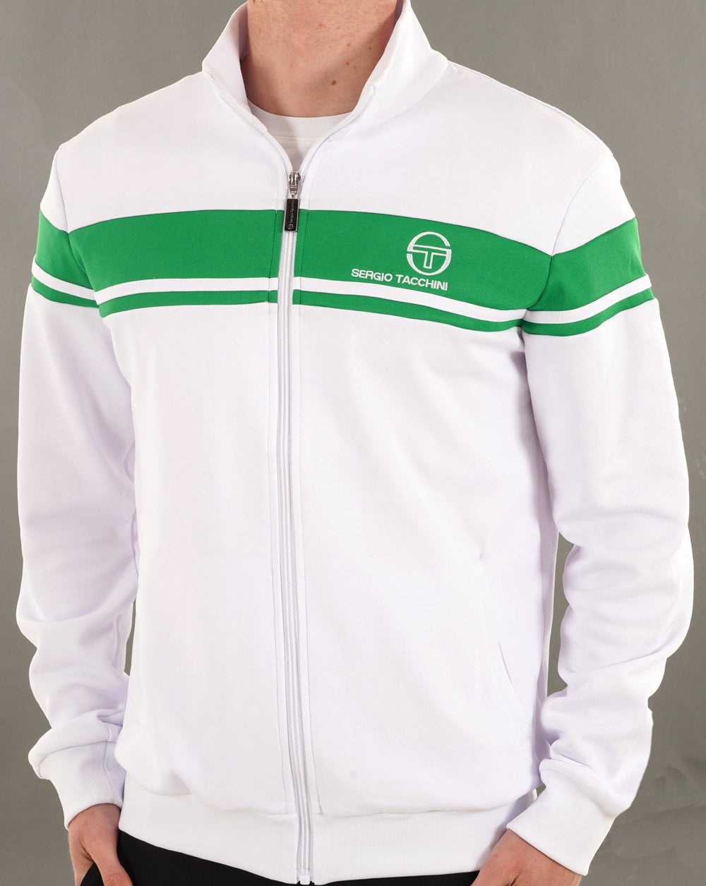Sergio Tacchini Masters Track Top Weiß / Farngrün