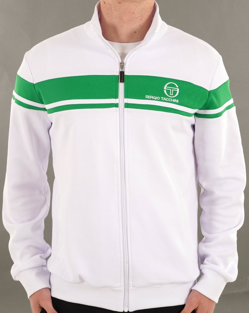 Sergio Tacchini Masters Track Top Weiß / Farngrün