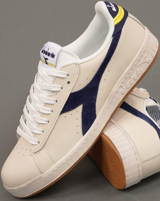 Diadora Game Low Waxed Jersey Sneaker Off White / Navy