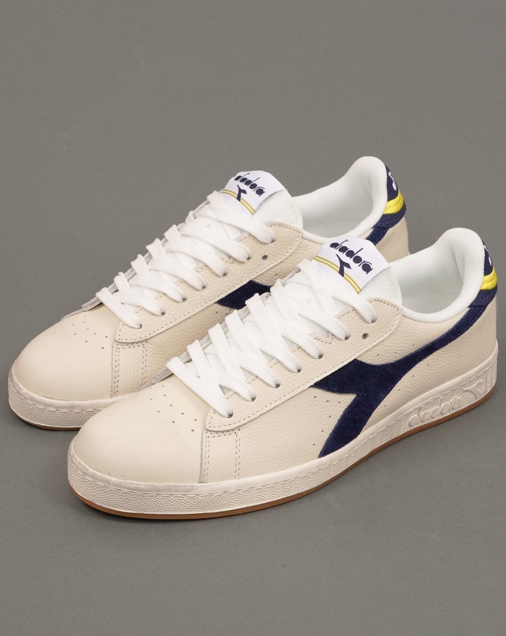 Diadora Game Low Waxed Jersey Sneaker Off White / Navy