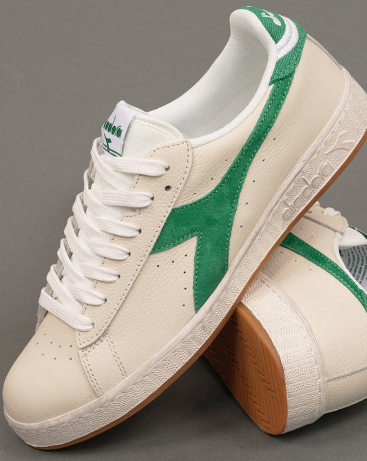 Diadora Game Low Waxed Jersey Sneaker Off White / Grün