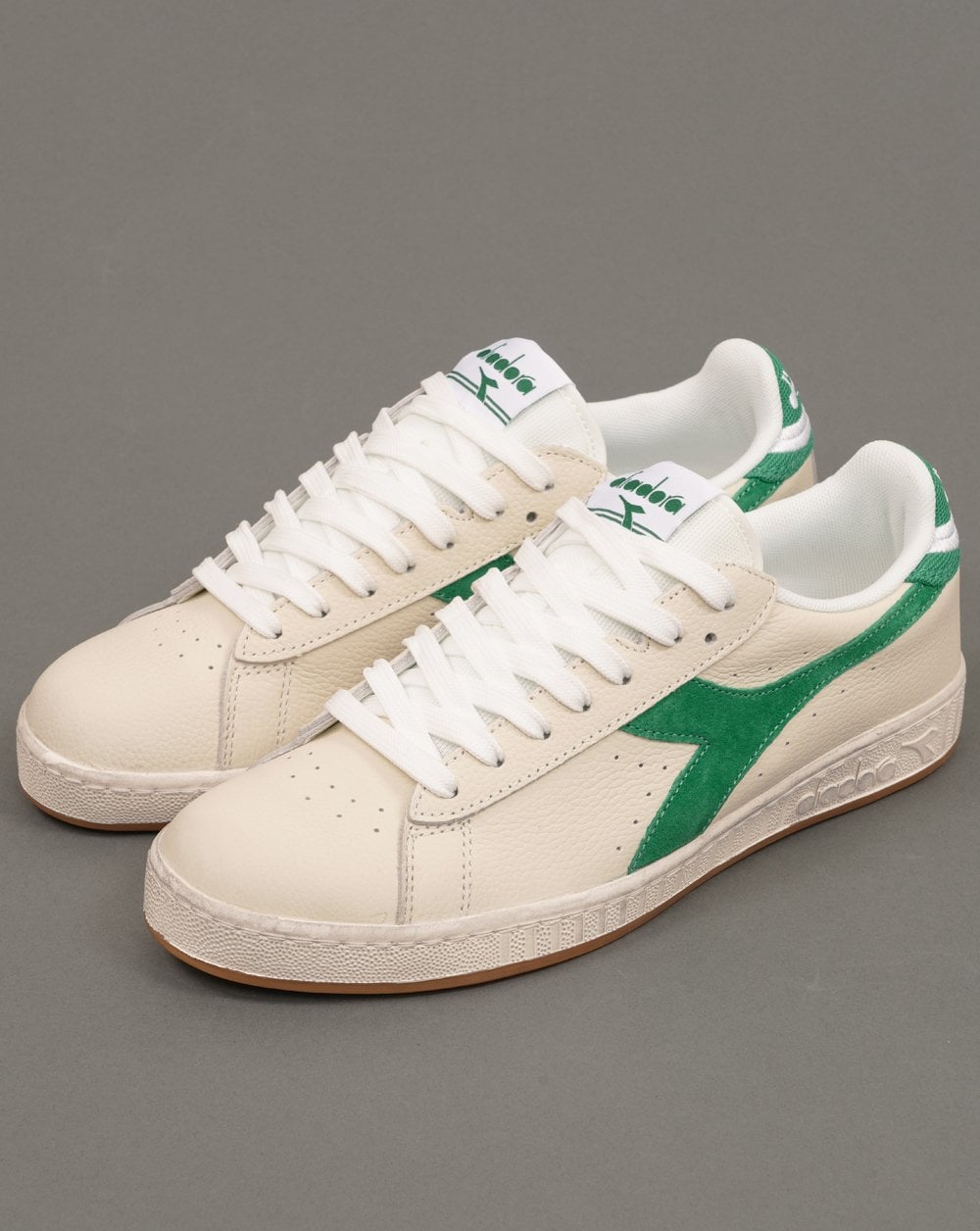 Diadora Game Low Waxed Jersey Sneaker Off White / Grün
