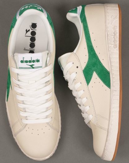 Diadora Game Low Waxed Jersey Sneaker Off White / Grün