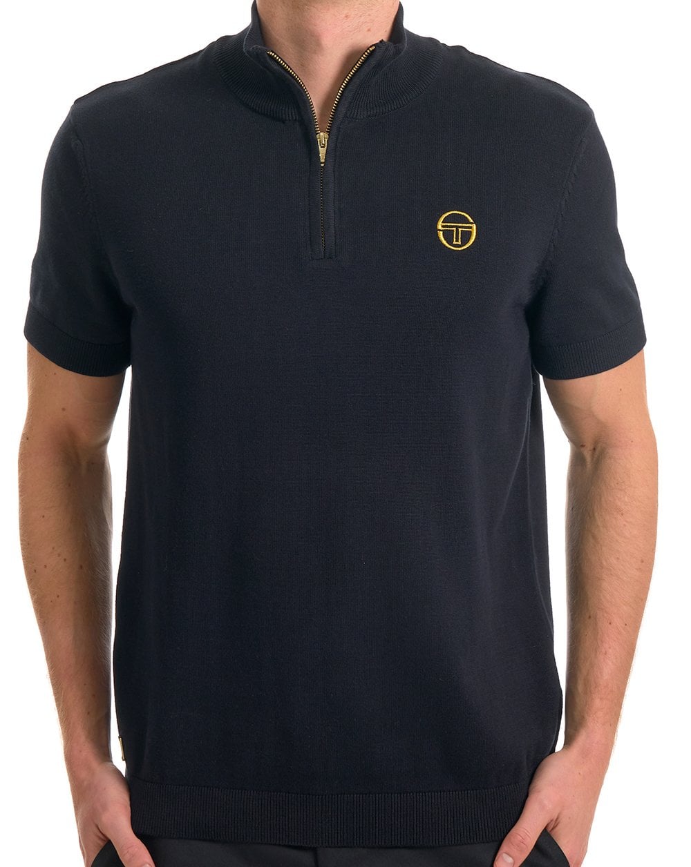 Sergio Tacchini Daytone 1/4 Zip Strickpullover Schwarz