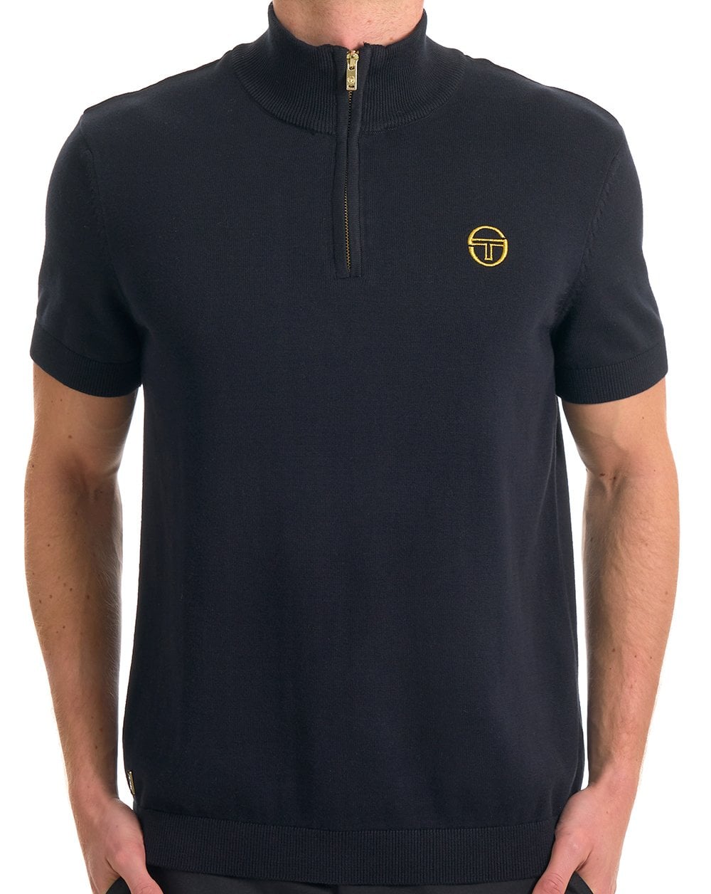 Sergio Tacchini Daytone 1/4 Zip Strickpullover Schwarz