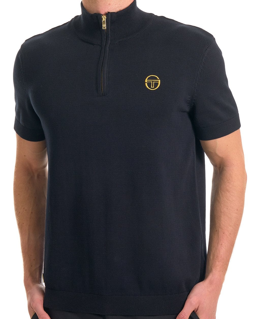 Sergio Tacchini Daytone 1/4 Zip Strickpullover Schwarz