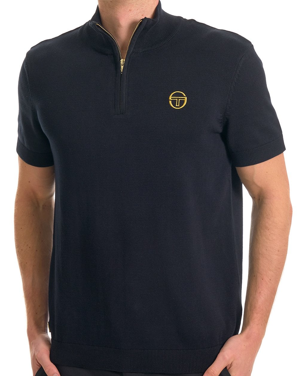 Sergio Tacchini Daytone 1/4 Zip Strickpullover Schwarz