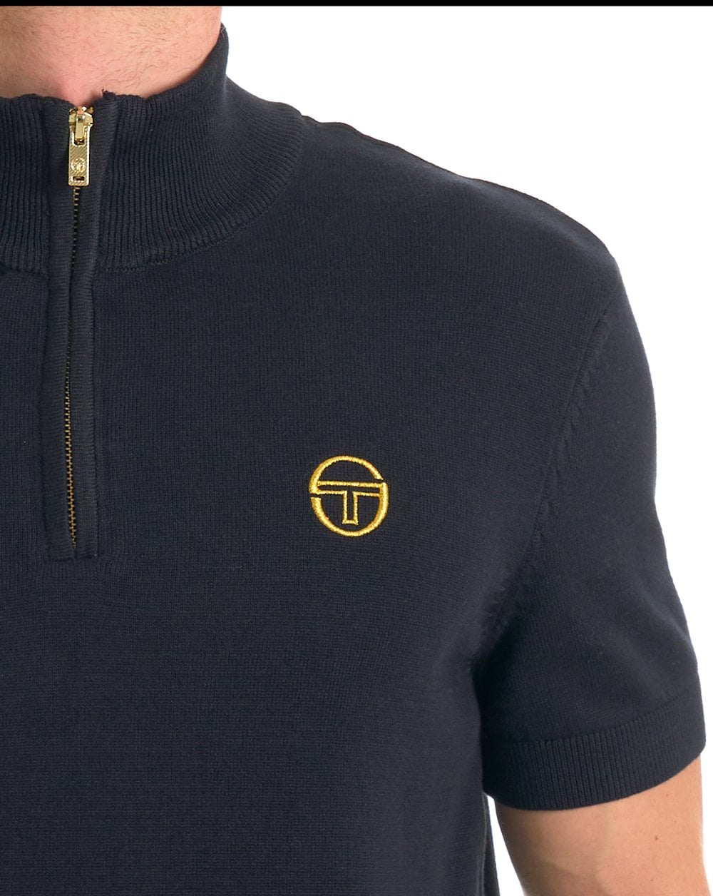 Sergio Tacchini Daytone 1/4 Zip Strickpullover Schwarz