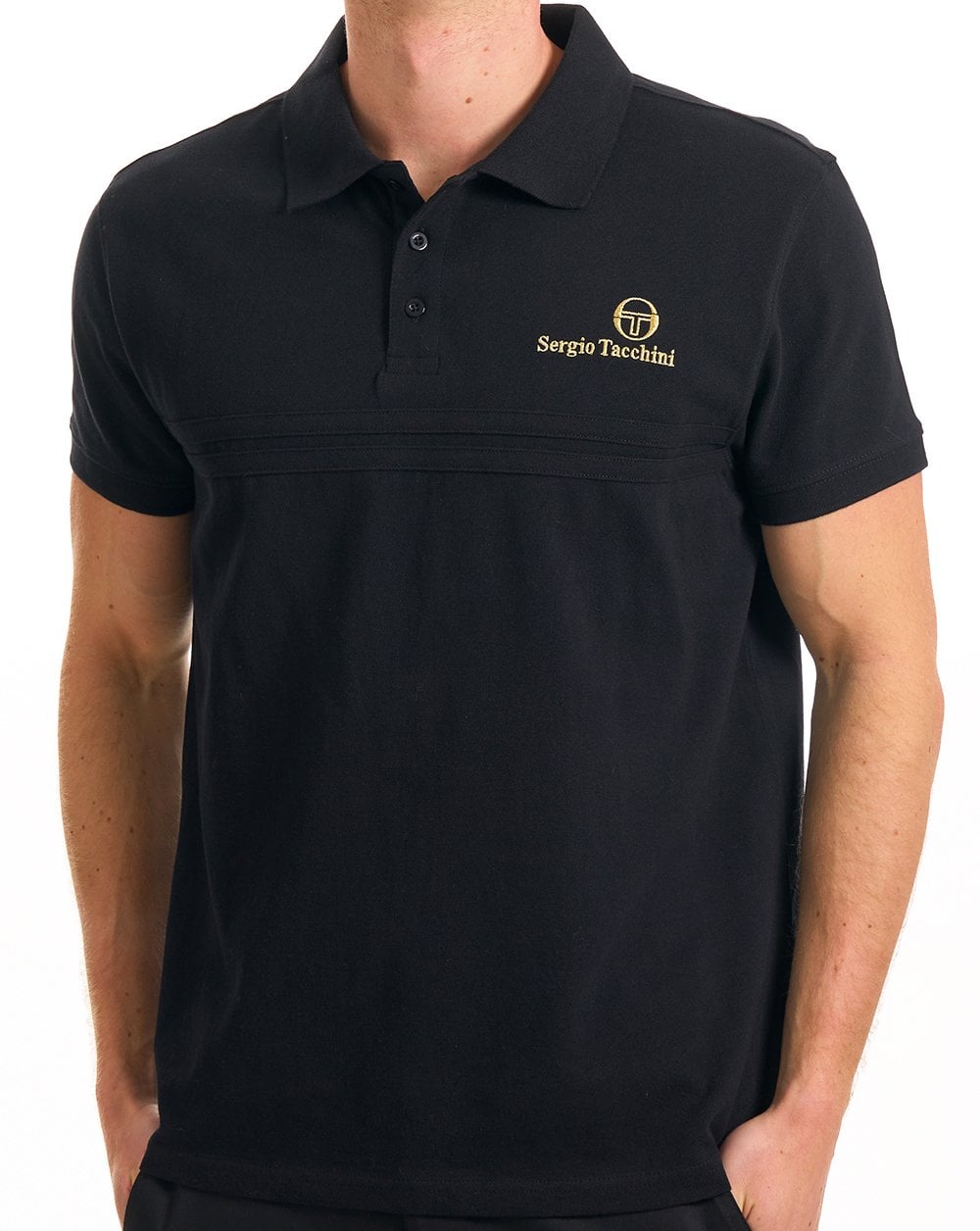 Sergio Tacchini Supermac Primo Polo Schwarz