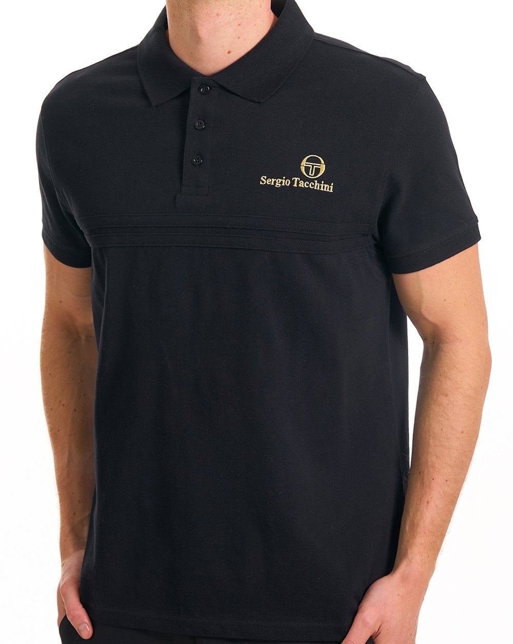 Sergio Tacchini Supermac Primo Polo Schwarz