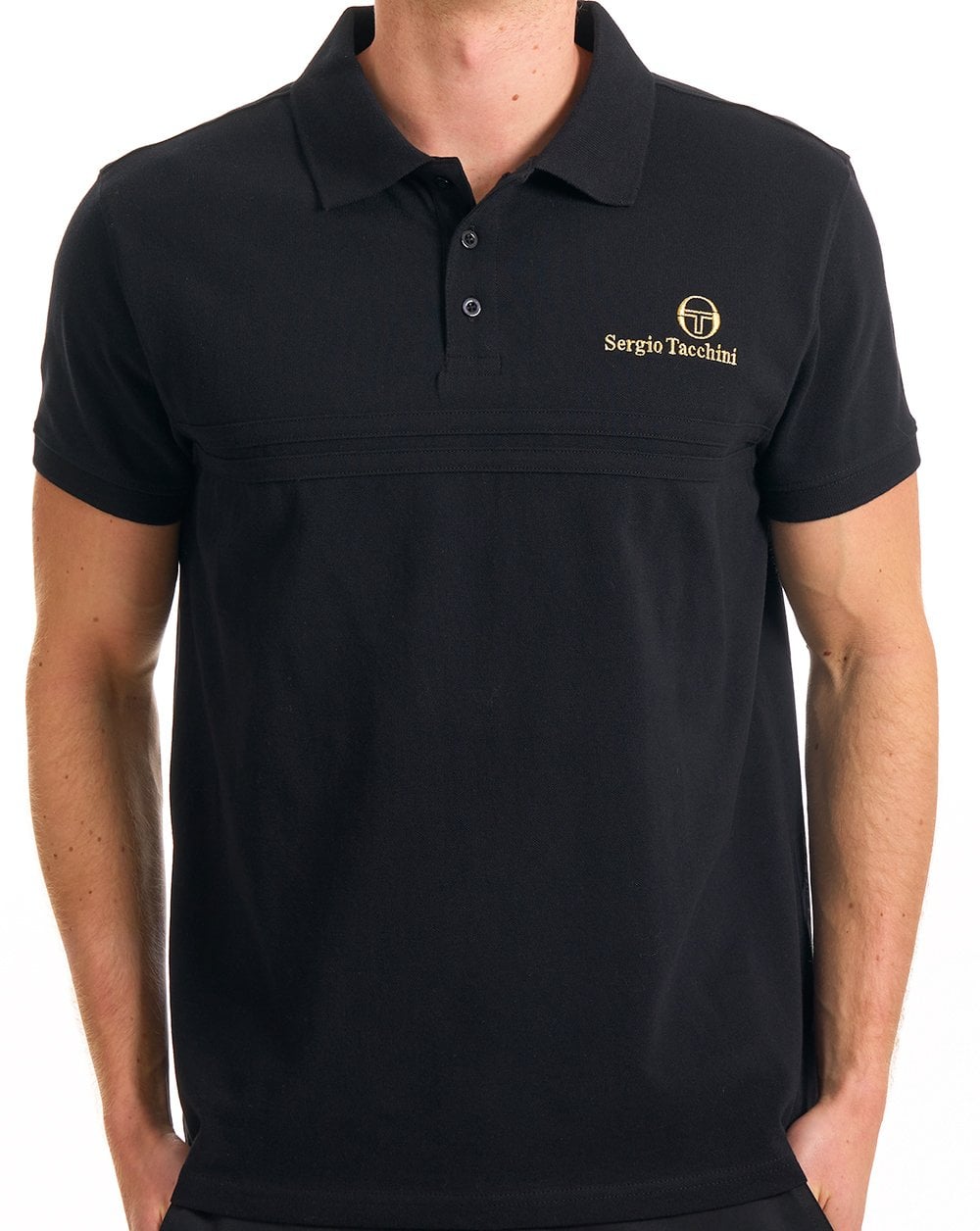 Sergio Tacchini Supermac Primo Polo Schwarz