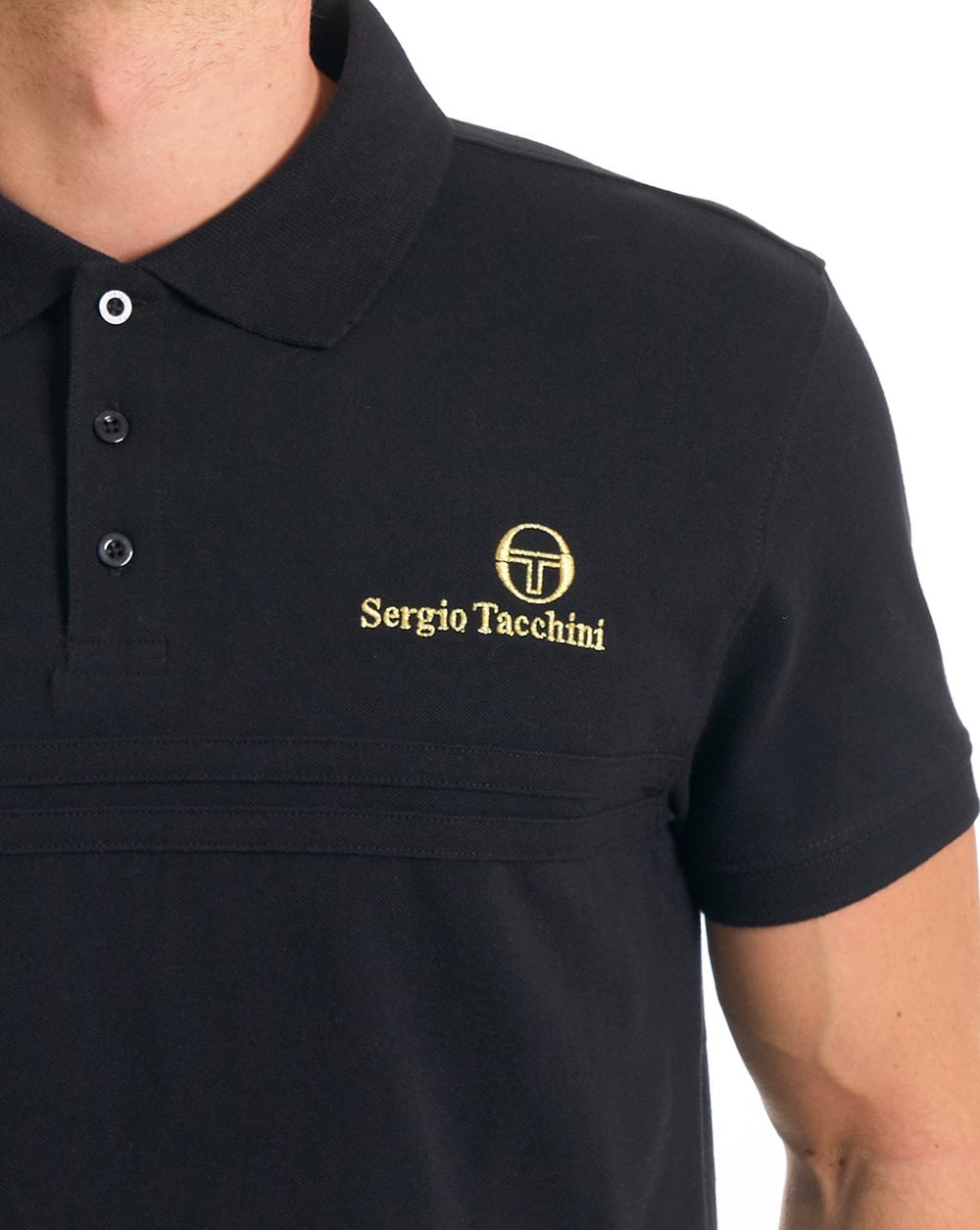 Sergio Tacchini Supermac Primo Polo Schwarz
