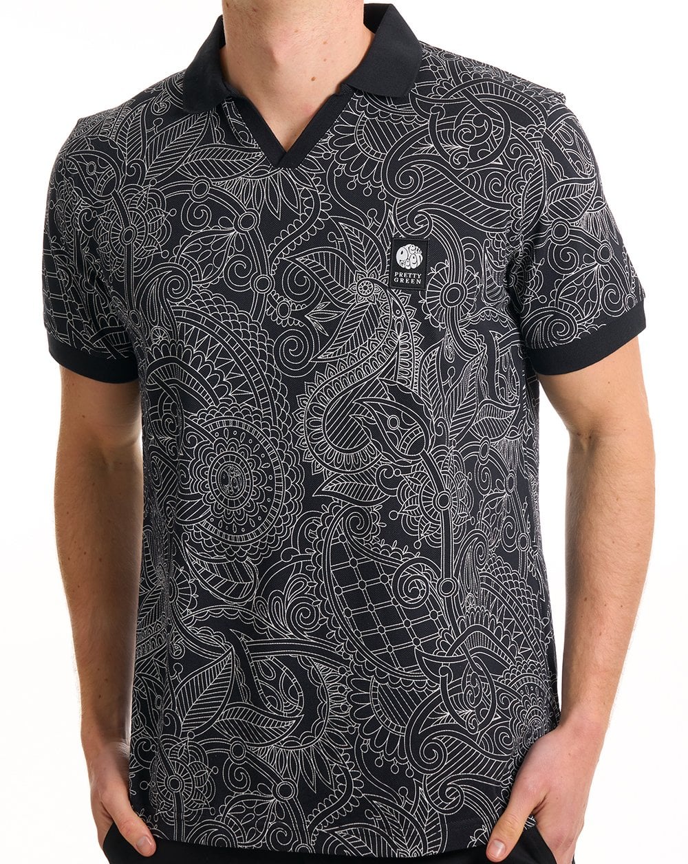 Pretty Green Resonance Linear Polo Schwarz