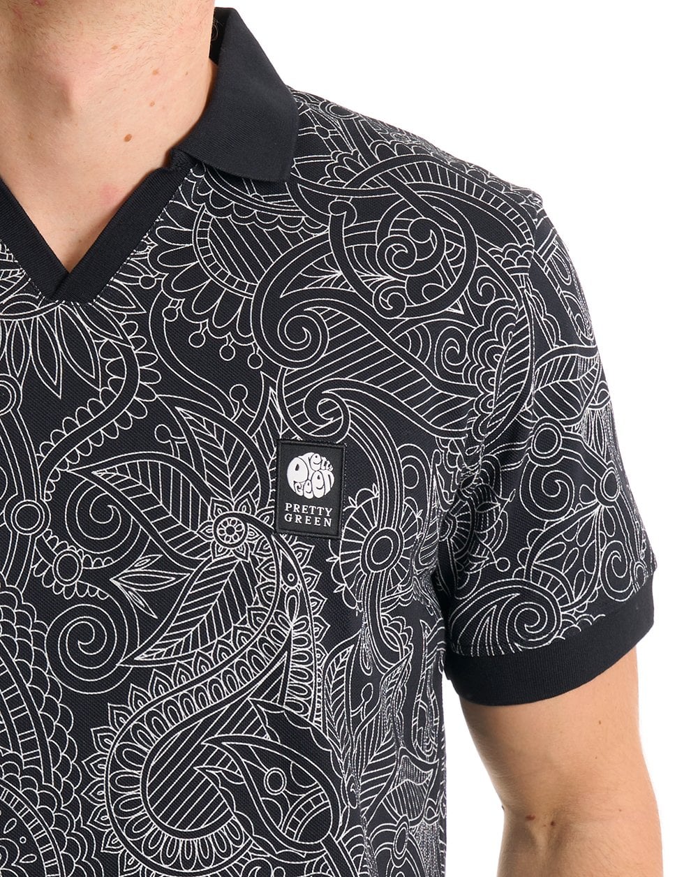 Pretty Green Resonance Linear Polo Schwarz