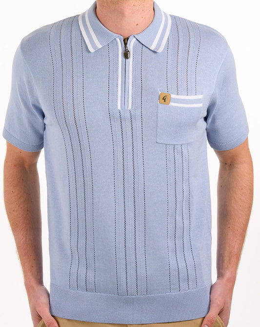 Gabicci Vintage Johnson Strickpolo Sky