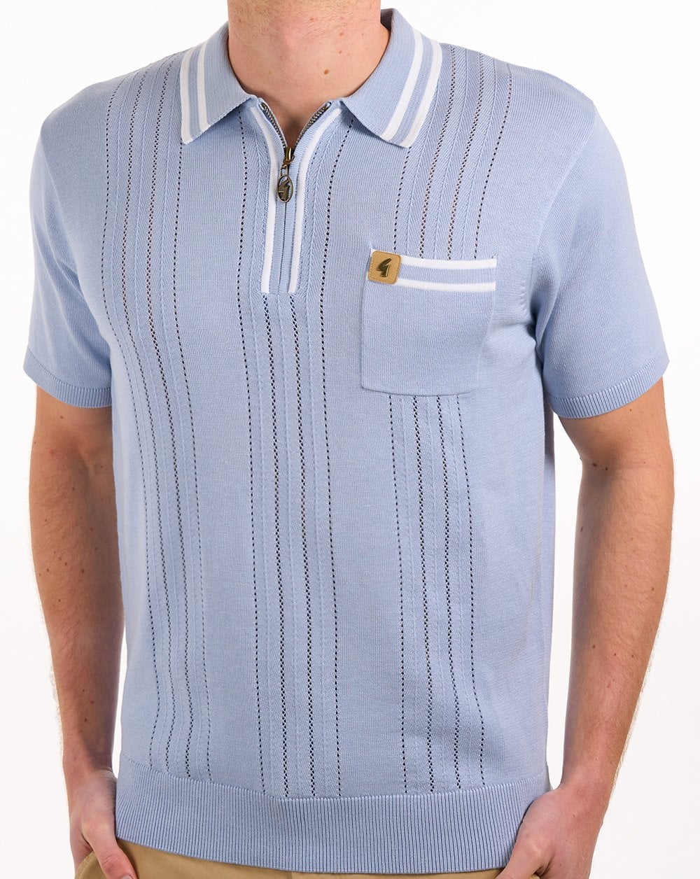Gabicci Vintage Johnson Strickpolo Sky
