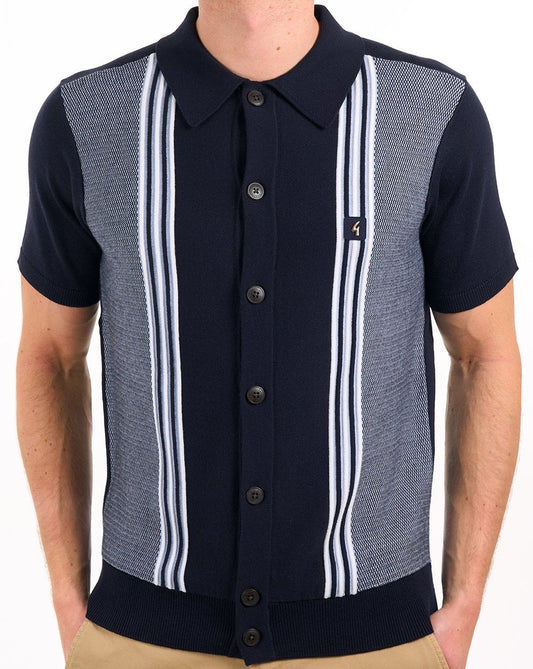 Gabicci Vintage Hanson Strickpolo Navy / Sky