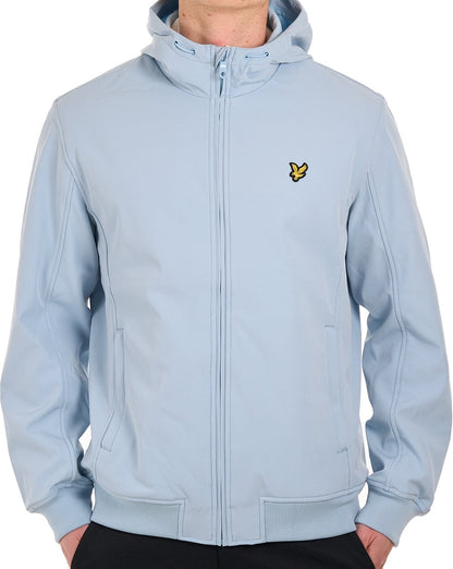Lyle & Scott Softshelljacke mit Mesh-Rücken, Opalblau