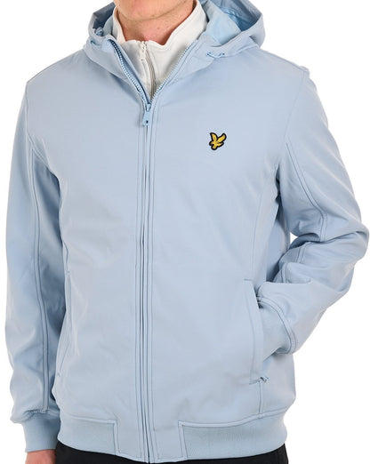 Lyle & Scott Softshelljacke mit Mesh-Rücken, Opalblau