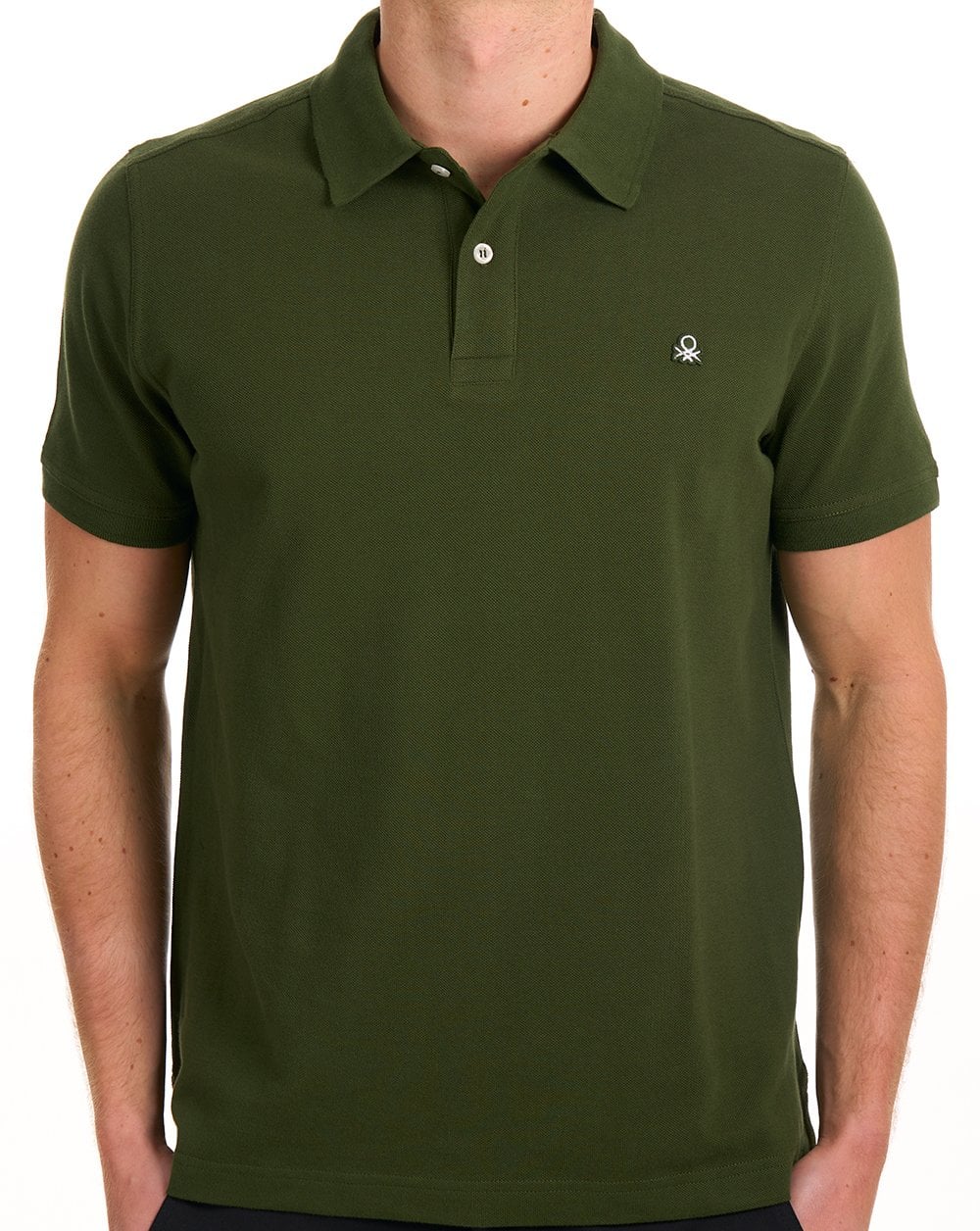 Benetton Poloshirt Dunkelgrün