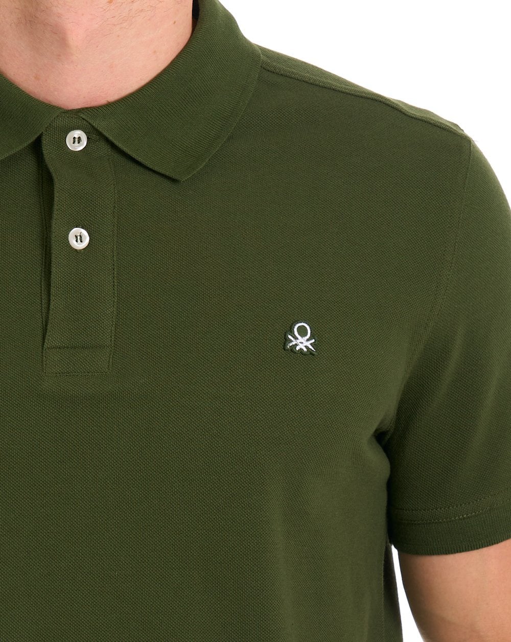Benetton Poloshirt Dunkelgrün