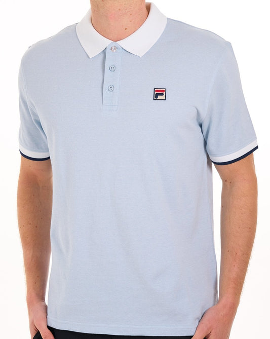 Fila Vintage Fila Vintage Ruben Poloshirt Himmelblau