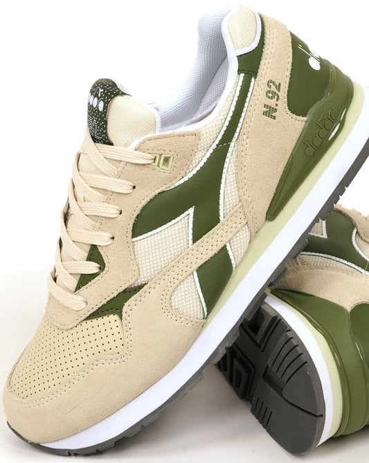 Diadora N92 Advance Trainerschuhe, Creme-Olive