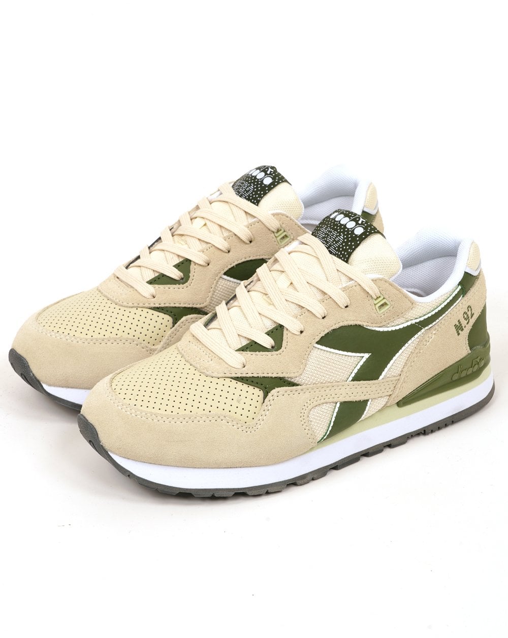 Diadora N92 Advance Trainerschuhe, Creme-Olive
