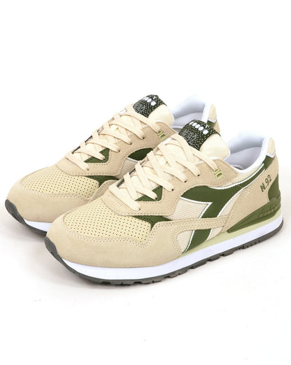Diadora N92 Advance Trainerschuhe, Creme-Olive