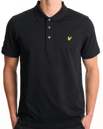 Lyle & Scott Jersey-Poloshirt, Jet Black