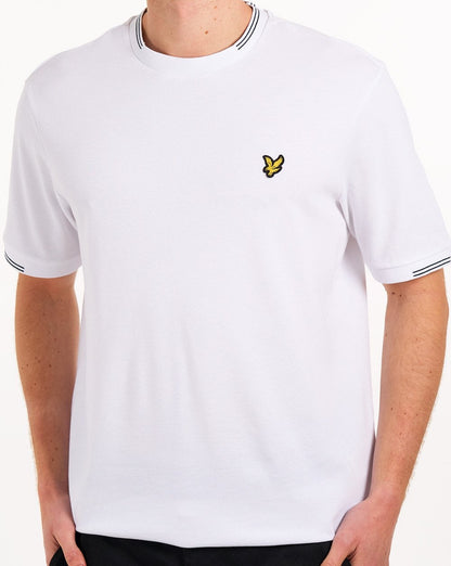 Lyle & Scott Fine Tipped T-Shirt Weiß