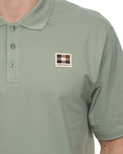 Aquascutum Piqué-Abzeichen Polo Salvia