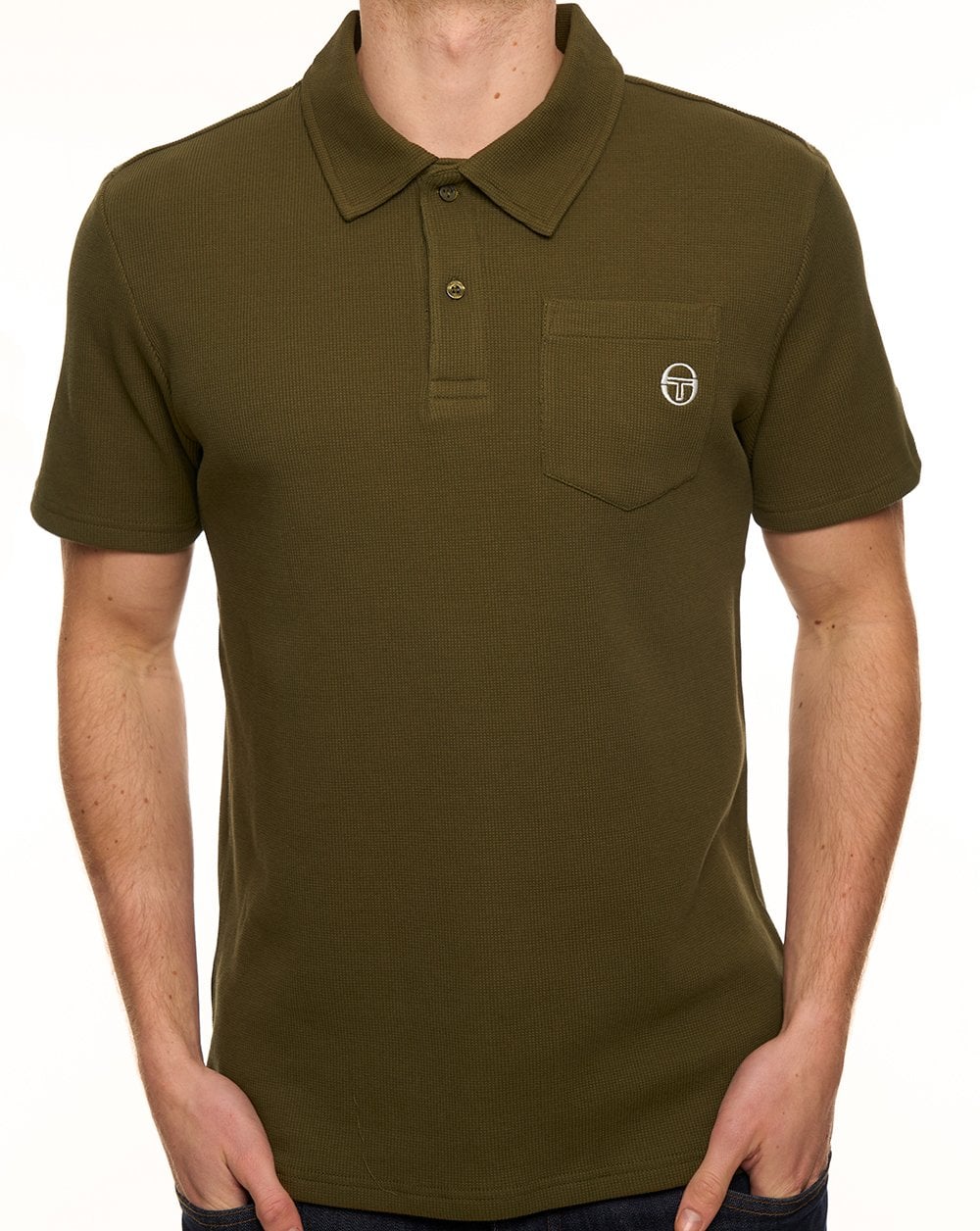 Sergio Tacchini Pitch Pocket Polo Dunkeloliv