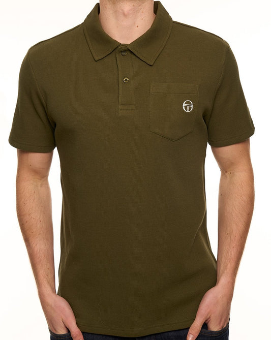 Sergio Tacchini Pitch Pocket Polo Dunkeloliv
