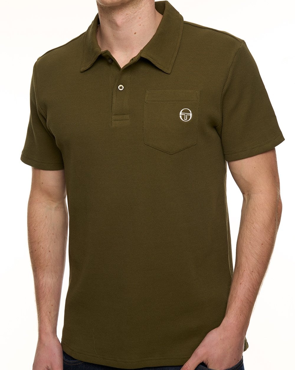 Sergio Tacchini Pitch Pocket Polo Dunkeloliv